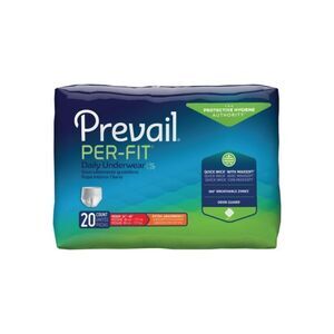 Prevail Per-Fit Unisex Incontinence Underwear - Medium Size, Bag of 20 (PF-512)